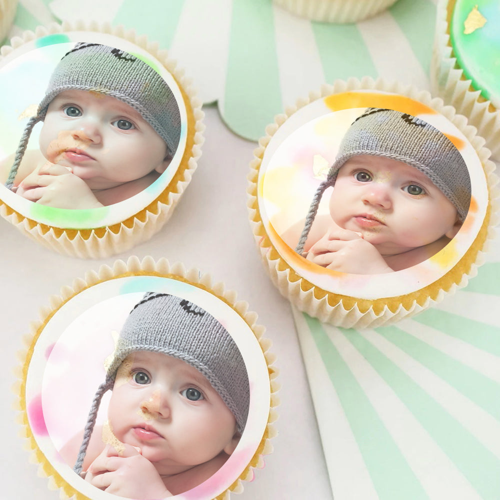 Edible Icing Cupcake or Cookie Toppers with Your Own Photos