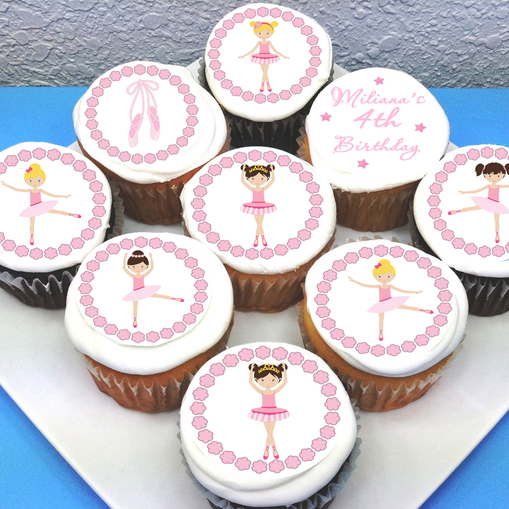 Ballerina Edible Cupcake Toppers