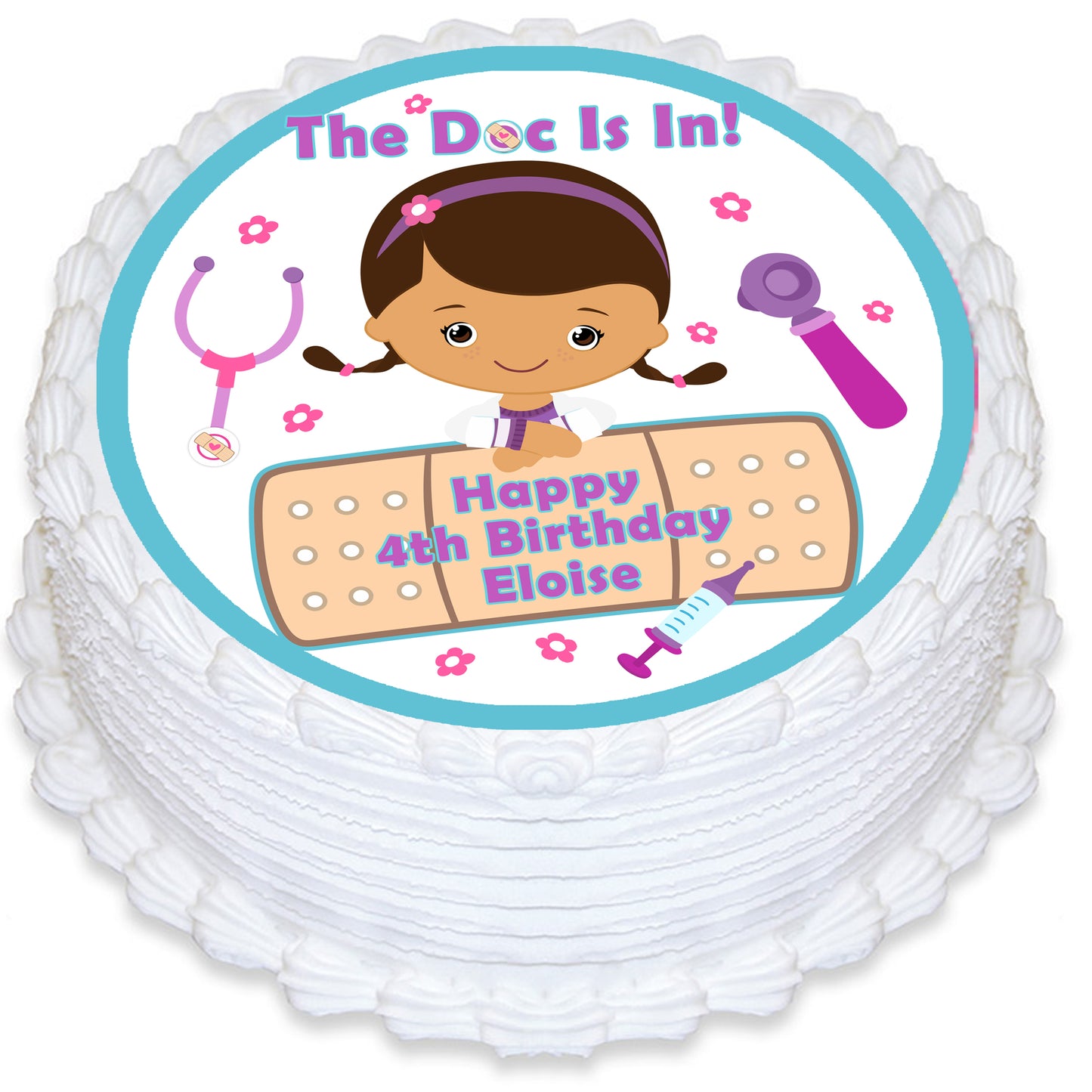 Doc McStuffins Round Edible Cake Topper