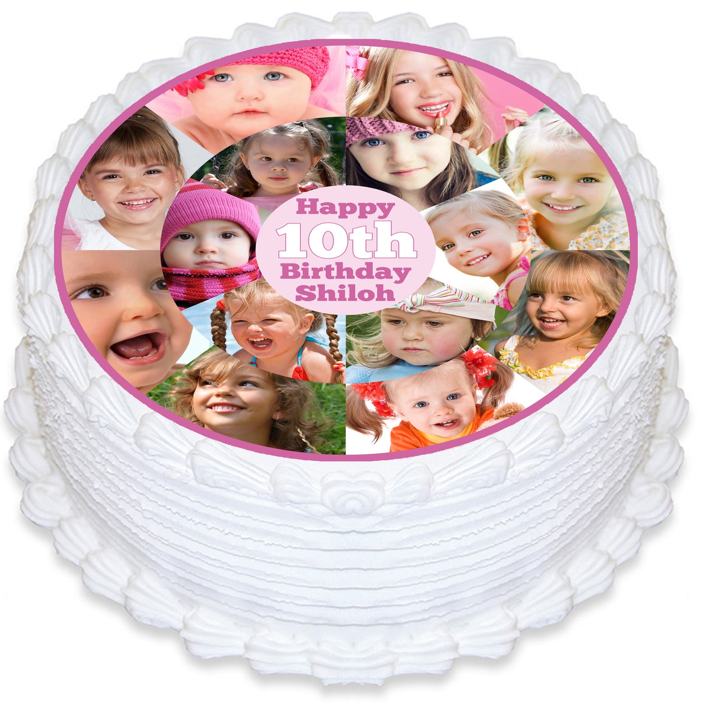 6" Round Pre-cut Custom Edible Icing Image Cake Topper