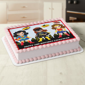 Superhero Girls Edible Cake Topper