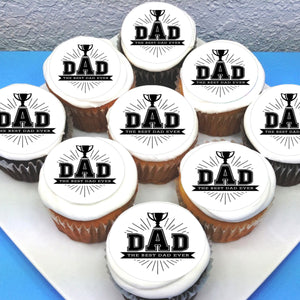 Fathers Day Dad Edible Cupcake Toppers