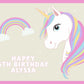 Unicorn Rectangle Edible Cake Topper