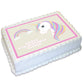 Unicorn Rectangle Edible Cake Topper