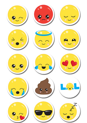 Emoji Edible Cupcake Toppers
