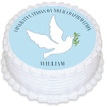 Confirmation Round Edible Cake Topper
