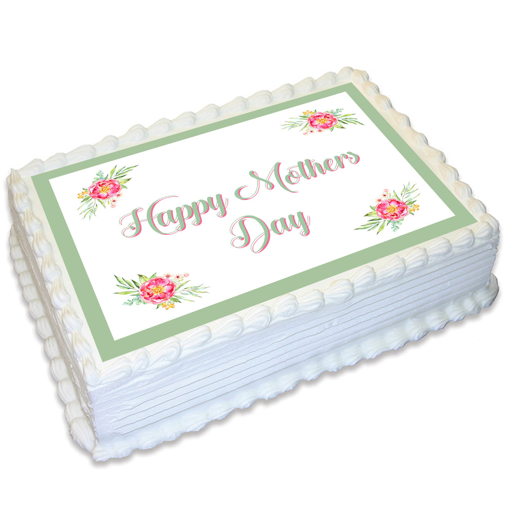Rectangular Cake Topper Mothers Day Rectangle Edible Cake Topper – Deezee Designs