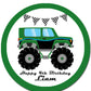 Monster Truck Round Edible Cake Topper