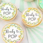 Ready To Pop Lemon Baby Shower Pre-cut Edible Icing Cupcake or Cookie Toppers