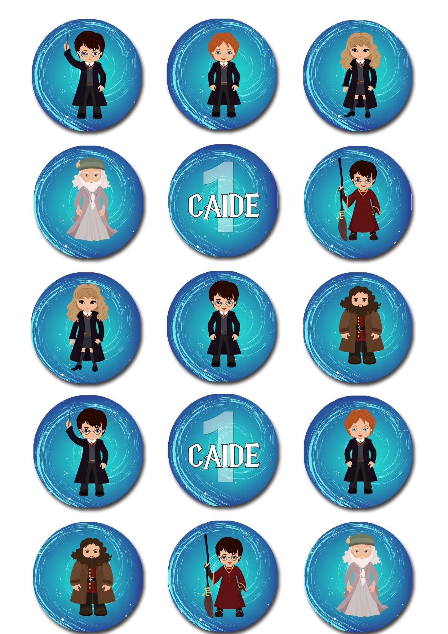Harry Potter Edible Cupcake Toppers