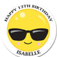Emoji Themed Round Edible Cake Topper