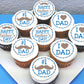 Fathers Day Dad Edible Cupcake Toppers