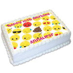 Emoji Rectangle Edible Cake Topper