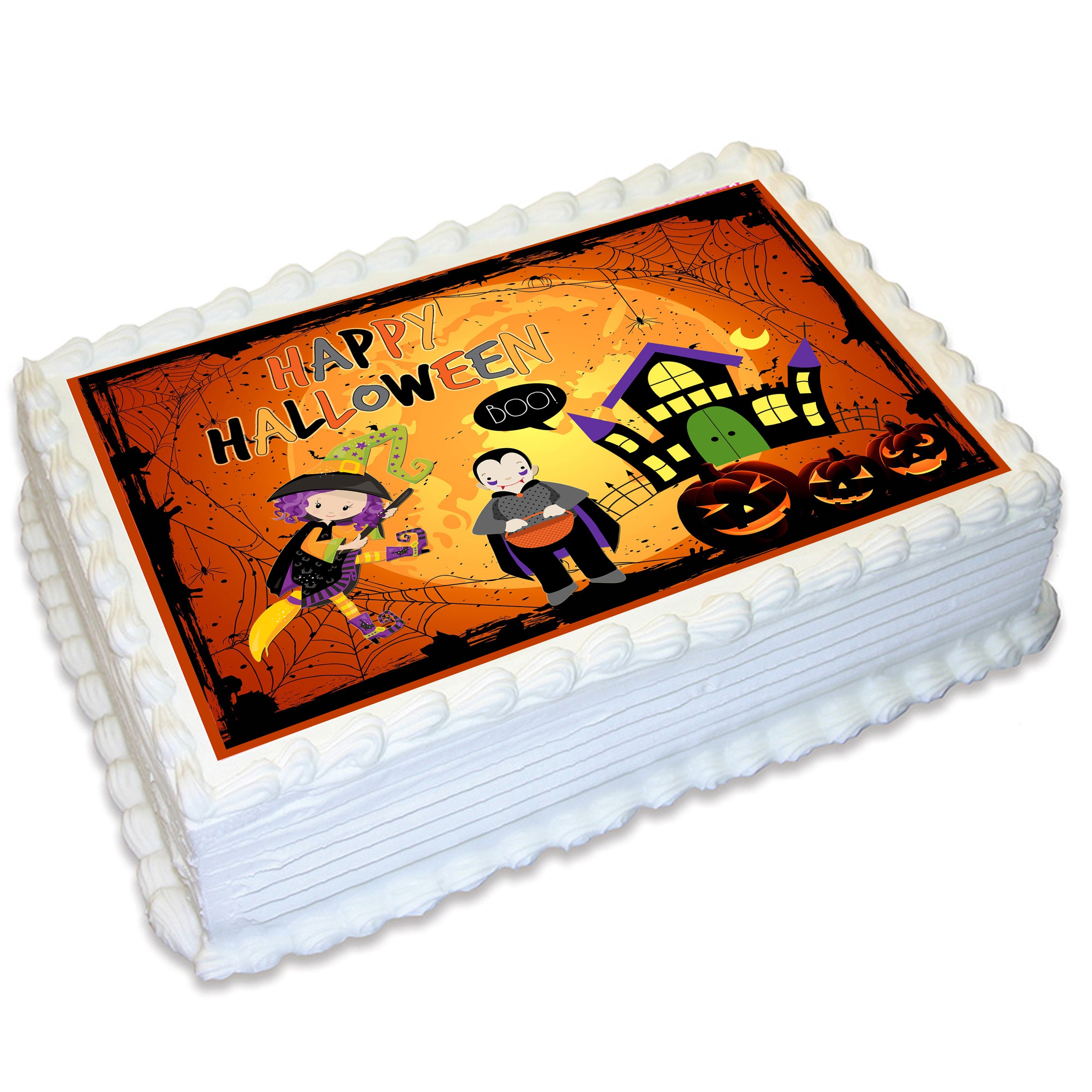 Rectangular Cake Topper Halloween Rectangle Edible Cake Topper – Deezee Designs