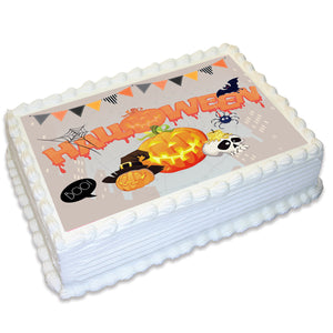 Halloween Rectangle Edible Cake Topper