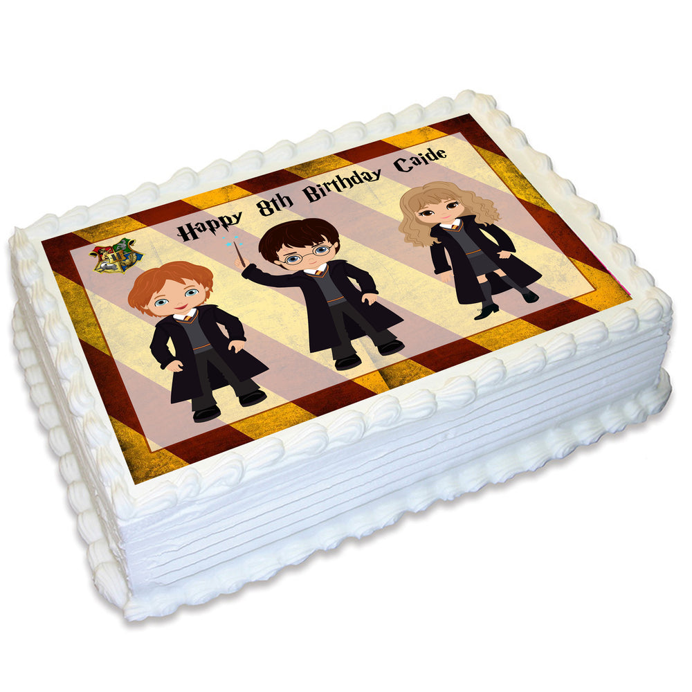 Harry Potter Inspired Rectangle Edible Icing Cake Topper