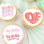 Valentine's Day Love Pre-cut Edible Cupcake or Cookie Toppers