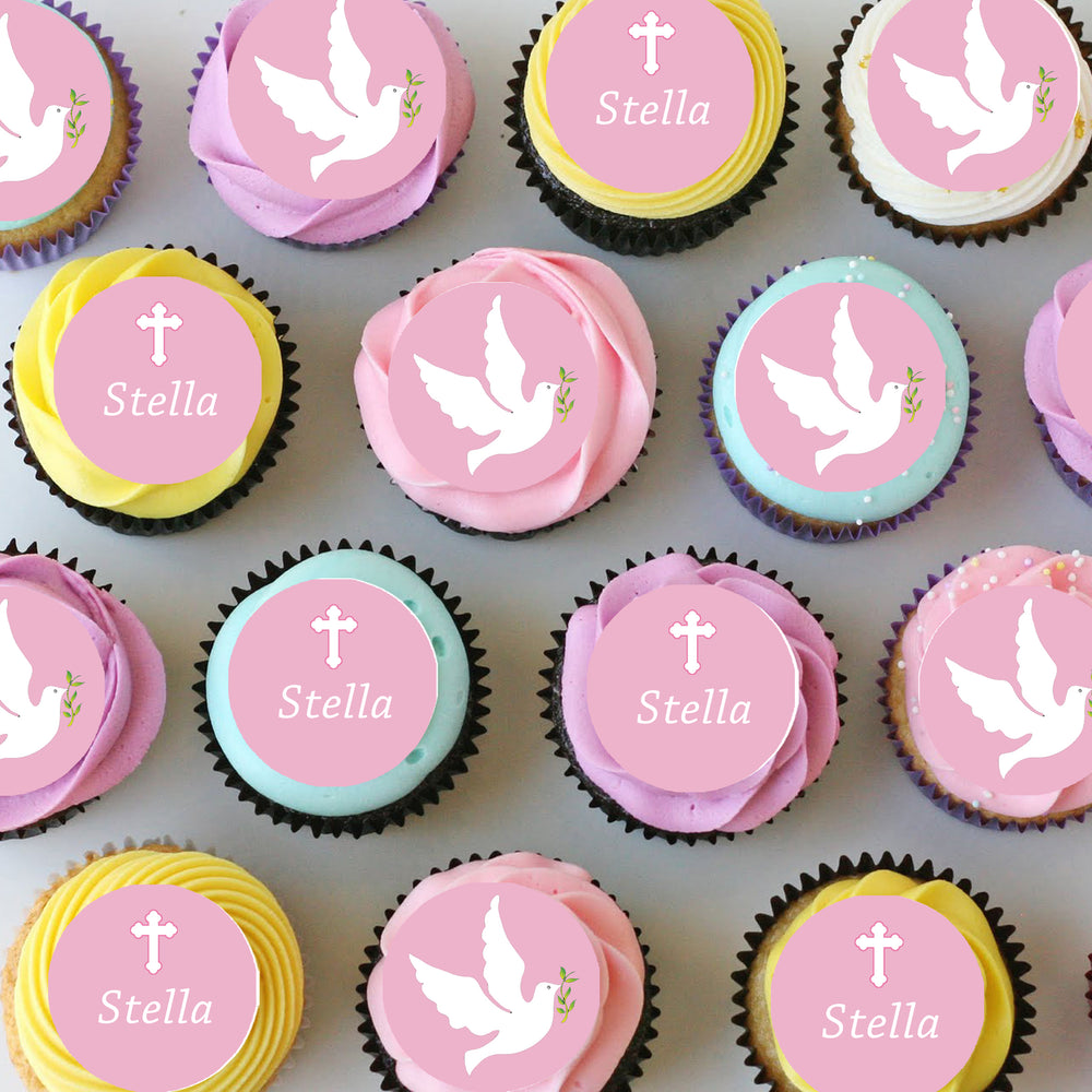 Confirmation Religious Pre-cut Mini Edible Cupcake or Cookie Toppers