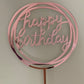 Happy Birthday Round Acrylic Cake Topper