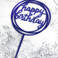 Happy Birthday Round Acrylic Cake Topper