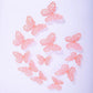 Peach Metallic Shimmery Paper Butterflies - Pack of 12