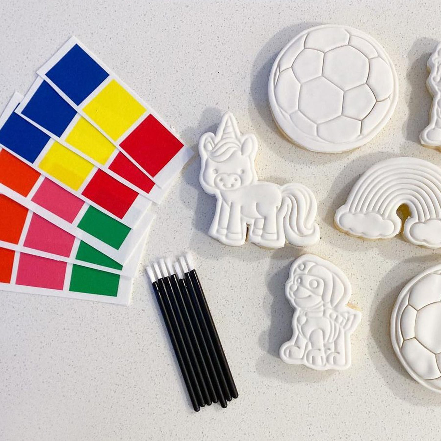 Black PYO Paint Your Own Brushes for Cookies & Cupcakes