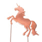 Unicorn Rose Gold Plated Metal Cake Topper