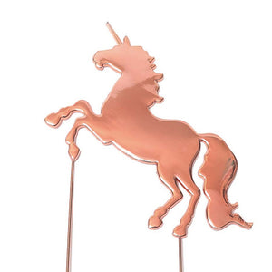 Unicorn Rose Gold Plated Cake Topper