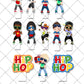 Hip Hop Boys Dance Pre-cut Edible Stand-Up Wafer Card Cupcake Toppers