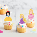 Disney Princess Inspired Pre-cut Edible Stand-Up Wafer Card Cupcake Toppers