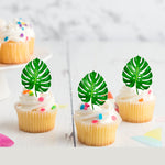 Leaves Ferns Pre-cut Edible Stand-Up Wafer Card Cupcake Toppers