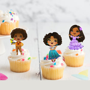 Encanto Inspired Pre-cut Edible Stand-Up Wafer Card Cupcake Toppers