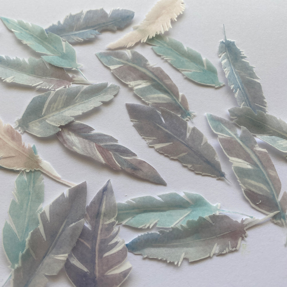 Pre-cut Edible Wafer Feathers