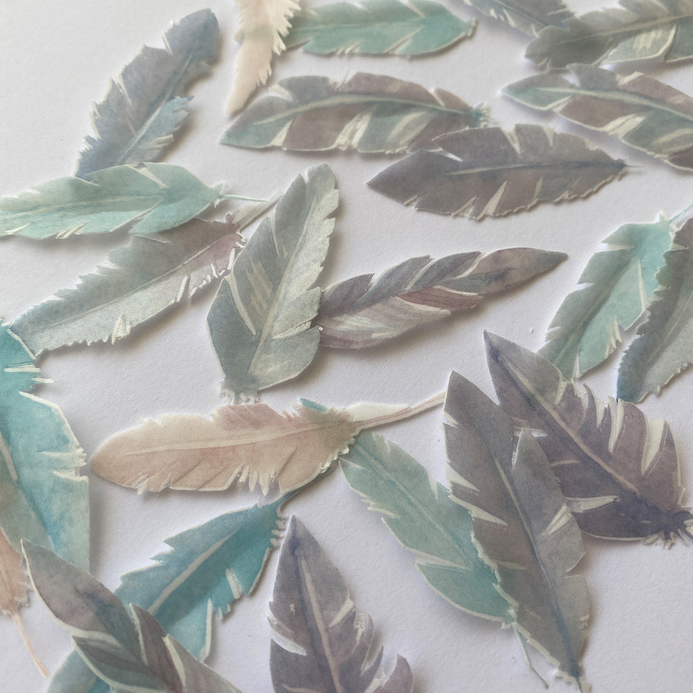 Pre-cut Edible Wafer Feathers