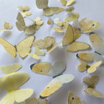 Yellow Pre-cut Edible Wafer Butterflies