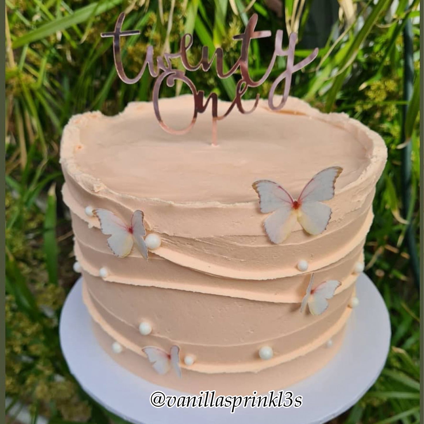 Pink & Yellow Pre-cut Edible Wafer Butterflies