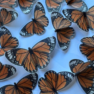Orange Monarch Pre-cut Edible Wafer Butterflies