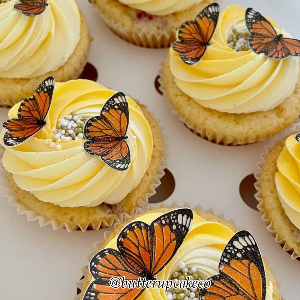 Orange Monarch Pre-cut Edible Wafer Butterflies