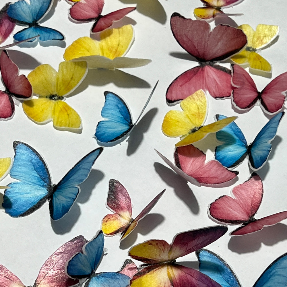 Bright Coloured Encanto Inspired Pre-cut Edible Wafer Butterflies